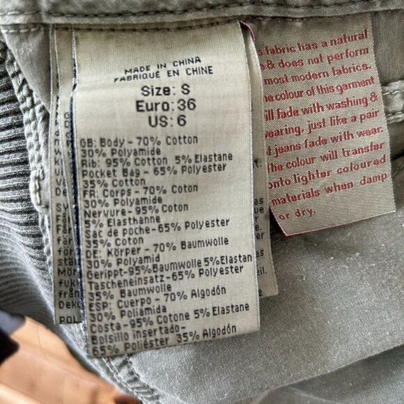 Women's Bench Small Green Washed Cotton Full Zip Jacket‎ - Picture 4 of 7